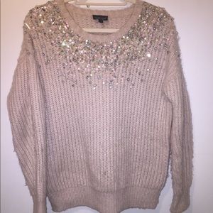 TOPSHOP Embellished Knit Sweater